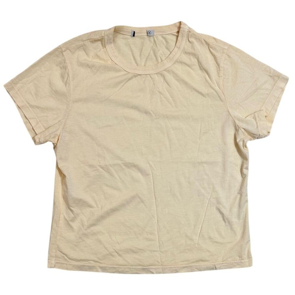 Buck Mason Women's Pima Supima Cotton Boxy Crewneck Made in USA Tee T-Shirt